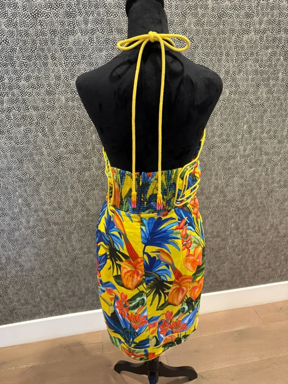 Farm Rio Bright Nature Linen Halter Dress - Picture 8 of 12